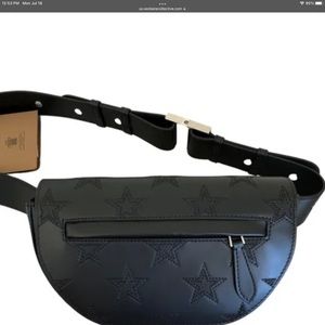 New Burberry Olympia Black Leather Bum Bag Small